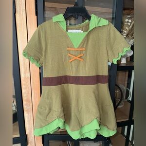 Peter Pan costume shirt tunic top dress short sleeve Disney halloween toddler
